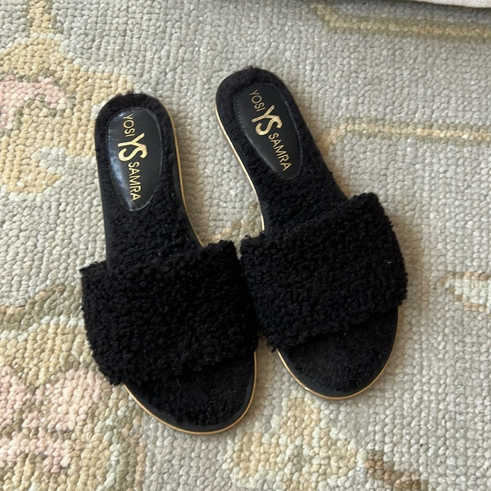 NEW Yosi Samra black slide, size 6